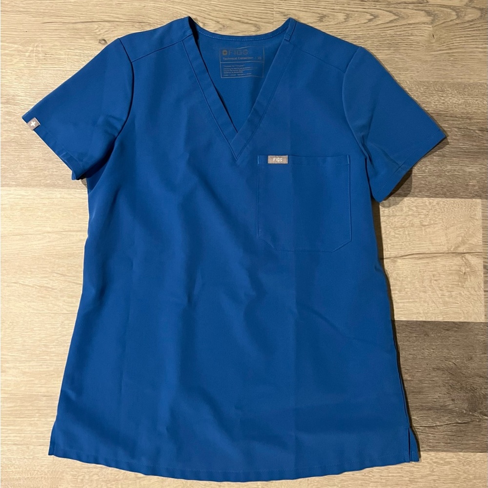 Royal Blue Figs Scrub Top